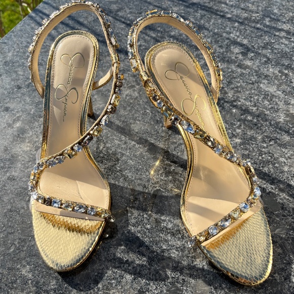 COPY - Jessica Simpson Sparkly Metallic Jaycin Heels. NWT and Box - Picture 4 of 6